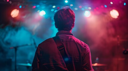 Musician background of the stage generative ai