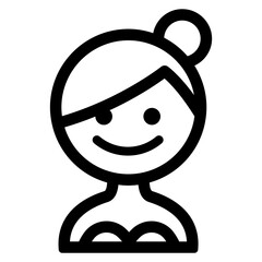 Bride icon in thin line style vector illustration graphic design