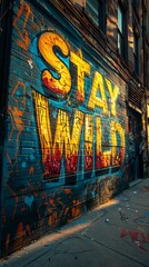 Fototapeta premium Urban street scene featuring vibrant 