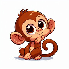 Obraz premium Curious Monkey Icon