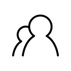 Group icon in thin line style vector illustration graphic design