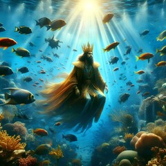 Obraz premium submerged king 2