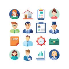 Business or organization management icon set