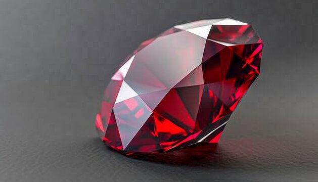 Capturing the beauty of a red gemstone, a ruby stone, isolated on a transparent background