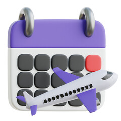 Travel Schedule3d Illustration