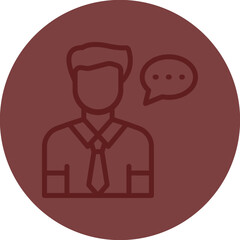 Consultant Vector Line Maroon Circle Maroon