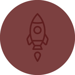 Startup Vector Line Maroon Circle Maroon