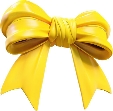 recommend clip art: Shiny yellow bow