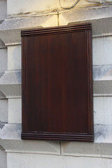 Blank cafe, shop, store or restaurant menu board mockup, billboard banner on a wall mock up template.