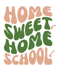 Retro, home school ,  Craft Design. T-shirt Design. Illustration