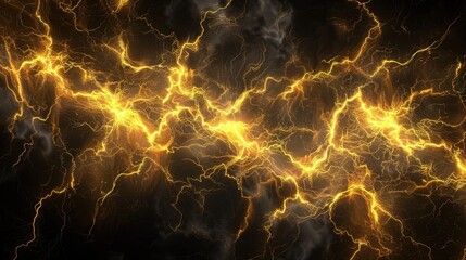Abstract yellow lightning background