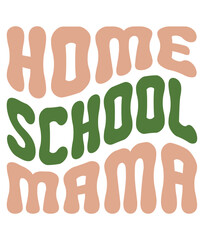 Retro, home school ,  Craft Design. T-shirt Design. Illustration