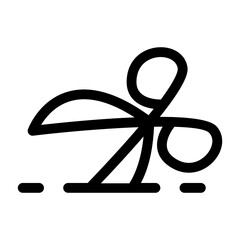 Scissors icon in thin line style vector illustration graphic design