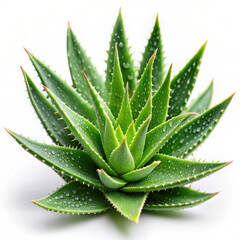 Fototapeta premium Fresh Aloe Vera Plant with Water Droplets