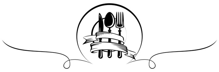 cutlery silhouette vector 