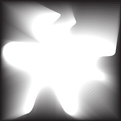 Square shape flowing transparent liquid line, frame, brand, symbol, logo