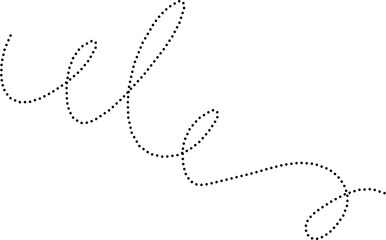 Spiral dotted line hand drawn