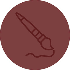 Brush Strokes Vector Line Maroon Circle Maroon