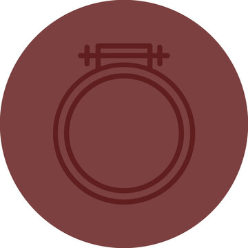 recommend clip art: Embroidery Hoop Vector Line Maroon Circle Maroon