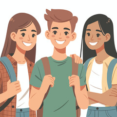 Fototapeta premium vector image of friendship