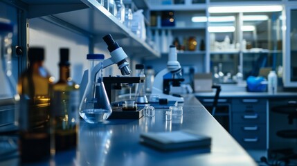 Laboratory Research Microscope.