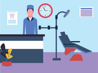 The ward boy is at the reception.