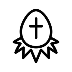 Easter egg icon in thin line style vector illustration graphic design