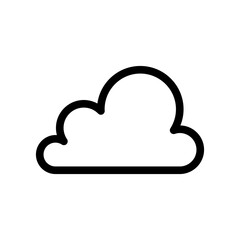 Cloud icon in thin line style vector illustration graphic design