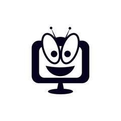 Kids TV vector logo design