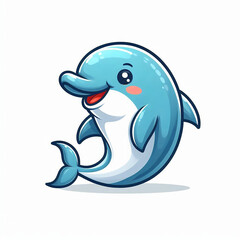 Fototapeta premium Playful Dolphin Icon