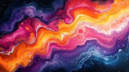 Abstract Painting with Vibrant Colors