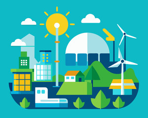 Sustainable Energy Production Urban Development Green Technology Innovations 