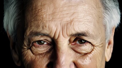 A time lapse of a face aging over several decades reminding viewers of the inevitability of transformation and the passing of time.