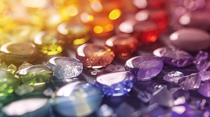 A Close-up Shot of a Prismatic ethnic energy healing hands, diverse chakra balancing palms
