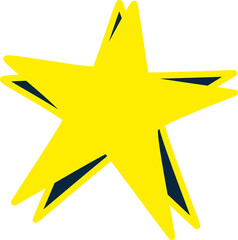 Collection of hand drawn stars. Doodle style