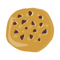 Hand Drawn Homemade Chocolate Chip Cookie Illustration
