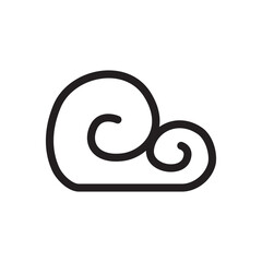 Cloud icon in thin line style vector illustration graphic design