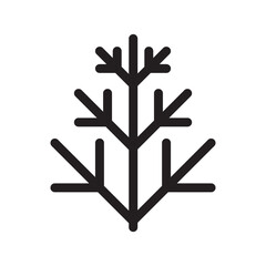 Leaves icon in thin line style vector illustration graphic design