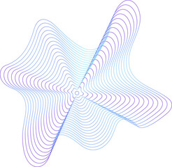 Circle dynamic amorphous shape fluid form with line blue gradient