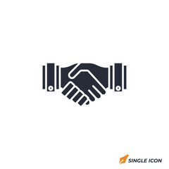Handshake icon vector illustration. Handshake symbol isolated on white background