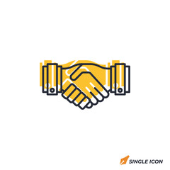 Handshake icon vector illustration. Handshake symbol isolated on white background
