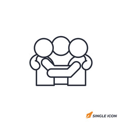 Group Hug icon vector illustration. Group Hug symbol isolated on white background