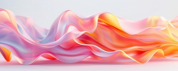 Fototapeta premium Abstract colorful fabric wave background