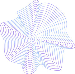 Circle dynamic amorphous shape fluid form with line blue gradient