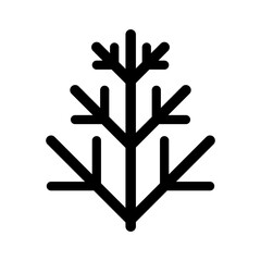 Leaves icon in thin line style vector illustration graphic design