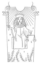 vintage vintage style deck of tarot cards. magical predictions of the future, mysterious characters.	