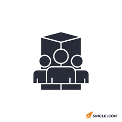 Team Building icon vector illustration. Team Building symbol isolated on white background