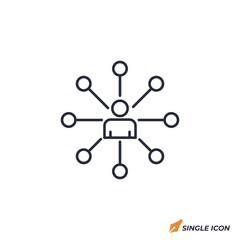 Network of People icon vector illustration. Network of People symbol isolated on white background