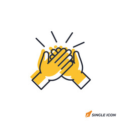 Fototapeta premium High Five icon vector illustration. High Five symbol isolated on white background