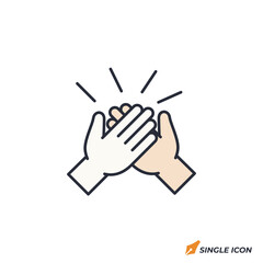 High Five icon vector illustration. High Five symbol isolated on white background